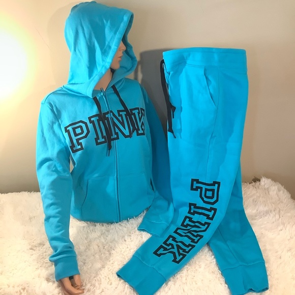 Pink Victoria Secret 2-PC Hoodie & Joggers